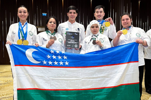 O‘zbekistonlik oshpazlar Bokuda bo‘lib o‘tgan nufuzli “Golden Shah 2025” chempionatida sovrinli o‘rinlarni qo‘lga kiritdi