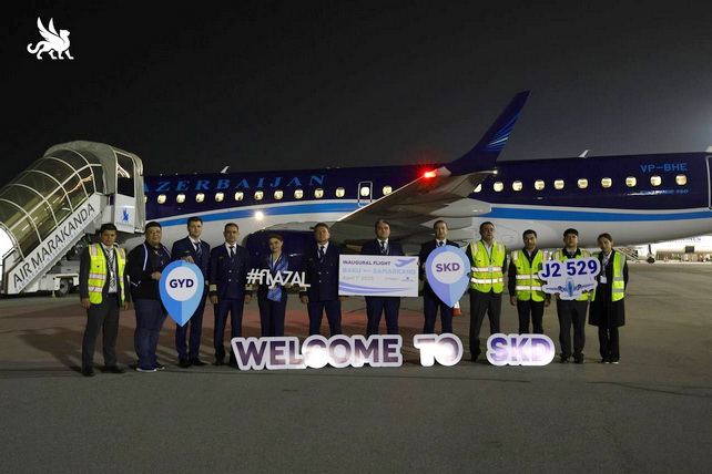 Air Marakanda welcomes first flight of AZAL Airlines