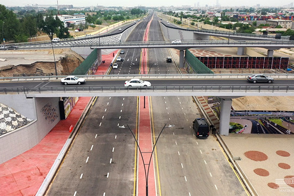 New road and interchange opened in Tashkent