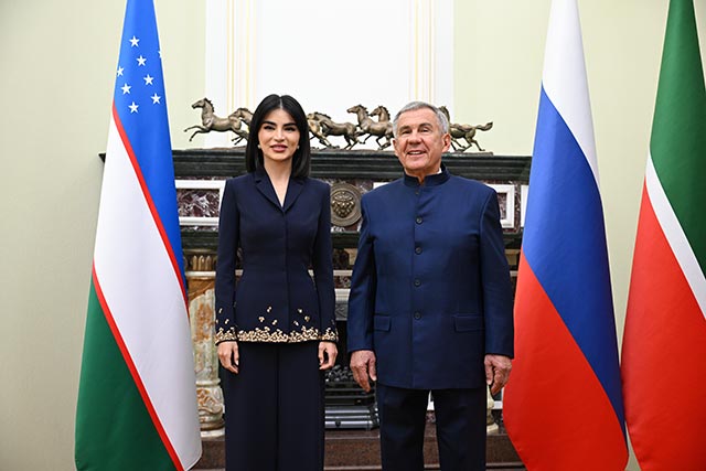 Саида Мирзиёева ва Рустам Минниханов ҳамкорликни ривожлантириш масалаларини муҳокама қилишди ва Қозон шаҳридаги маданий тадбирларда иштирок этишди