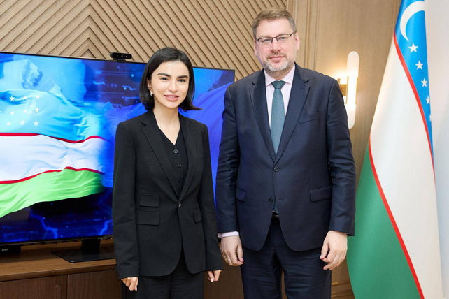 Saida Mirziyoyeva Yevropa Ittifoqining Markaziy Osiyo bo‘yicha maxsus vakili Eduards Stiprays bilan uchrashdi