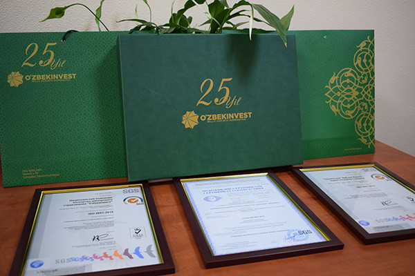 Uzbekinvest receives the International Certificate of the Quality Management System