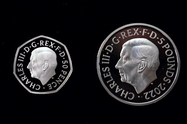 The first coins depicting Charles III were presented in the UK