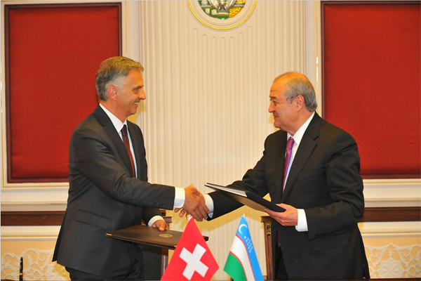Uzbek FM meets with President of Switzerland
