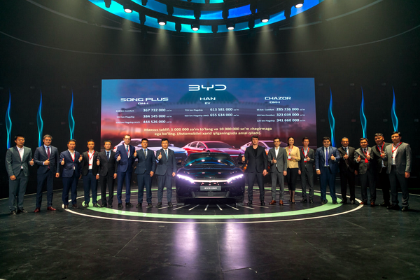 Автомобили BYD официально представлены в Узбекистане