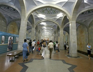 Overheated machine in the cab cause smoke in Tashkent metro