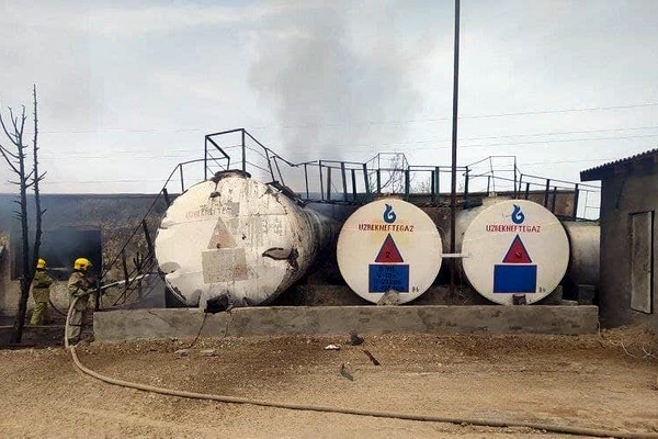 Uzbekneftegaz: a fire at a gas station occurred as a result of welding