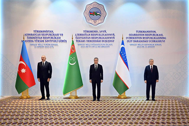 O‘zbekiston, Turkmaniston va Ozarbayjon yetakchilarining uchrashuvi bo‘lib o‘tdi