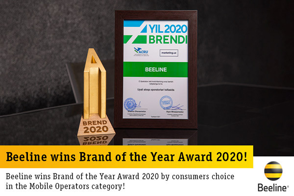 Beeline wins Brand of the Year 2020 Award!