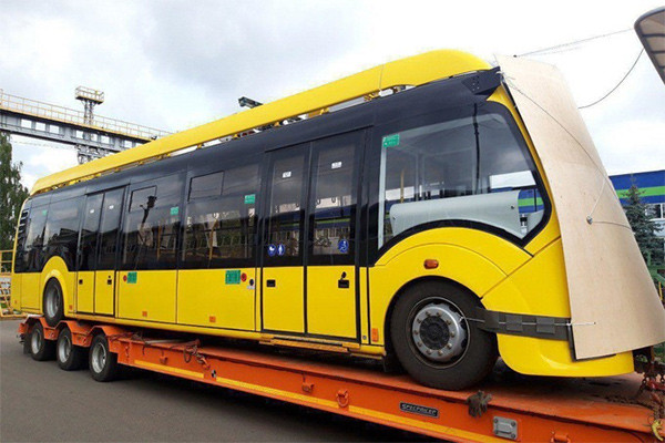 An electric bus E420 Vitovt Electro is being tested in Tashkent