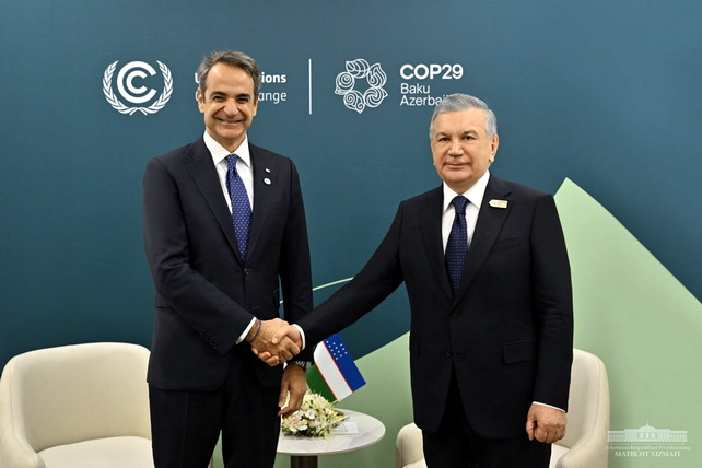 O‘zbekiston Prezidenti Gretsiya Bosh vaziri bilan uchrashdi