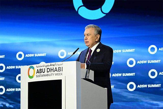 O‘zbekiston Respublikasi Prezidenti Shavkat Mirziyoyevning “Abu-Dabi Barqaror rivojlanish haftaligi” sammitida nutq so‘zladi
