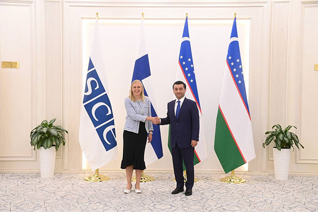 Baxtiyor Saidov YEXHT amaldagi raisi Elina Valtonen bilan muzokaralar o‘tkazdi
