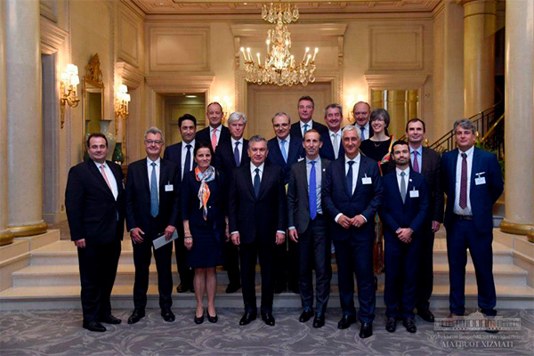 Uzbek President calls French businesses to invest into Uzbekistan