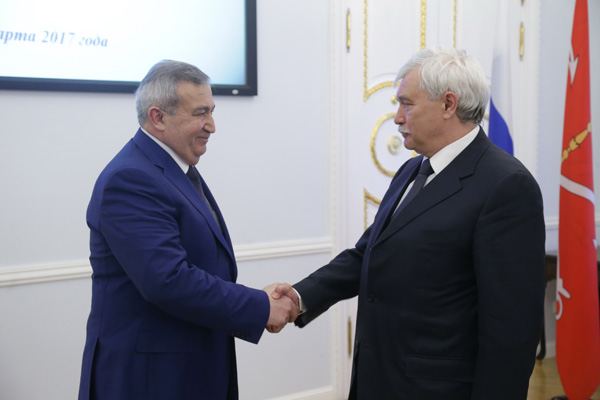 Тошкент вилояти Ҳокими Санкт-Петербург губернатори билан учрашди
