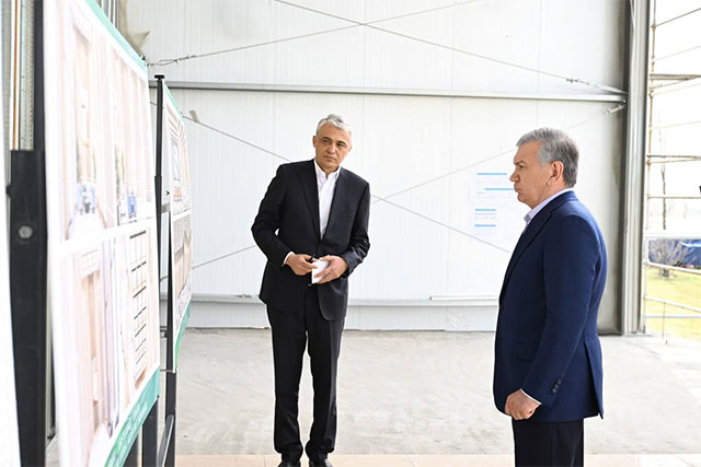 Prezident Xalqaro turizm markazidagi bunyodkorlik ishlarini ko‘zdan kechirdi