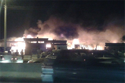 About 20 shops at Chinni Bozor damaged in result of fire – Interior Ministry