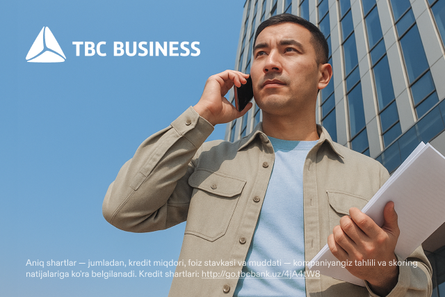 TBC Business — dam olish kunlarida ham ishlaydigan onlayn bank xizmati