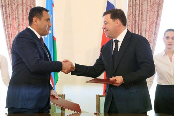 Главы Наманганской и Свердловской областей подписали протокол о намерениях по сотрудничеству