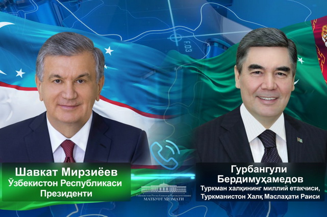 O‘zbekiston va Turkmaniston yetakchilari telefon orqali muloqot qildilar