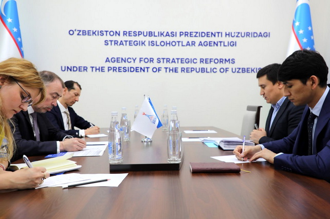Strategik islohotlar agentligida Yevropa Ittifoqi delegatsiyasi bilan uchrashuv bo‘lib o‘tdi