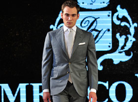 Domenico Vacca demonstrates collection inspired by Uzbek ikat