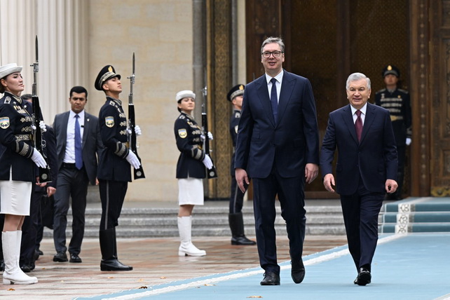 Состоялась торжественная церемония встречи Президента Сербии
