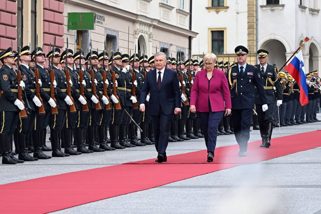 O‘zbekiston Prezidentini rasmiy kutib olish marosimi bo‘ldi