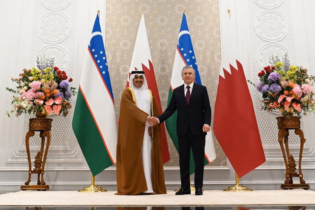 O‘zbekiston Prezidenti Qatar delegatsiyasini qabul qildi