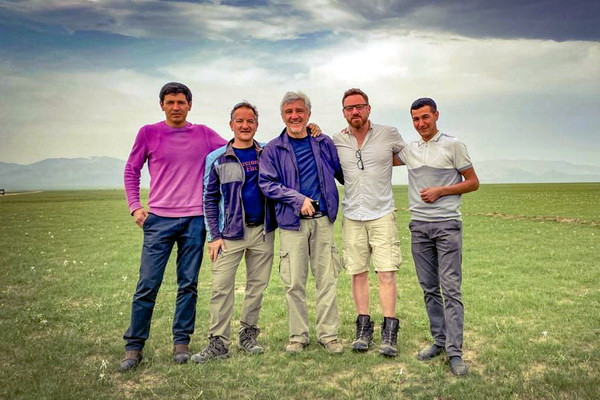 French film crew is filming a documentary about fishing in Uzbekistan