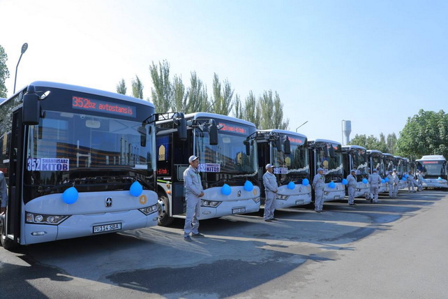 “Shahrisabz – Kitob” yo‘nalishida 20 ta zamonaviy avtobuslar harakati yo‘lga qo‘yildi
