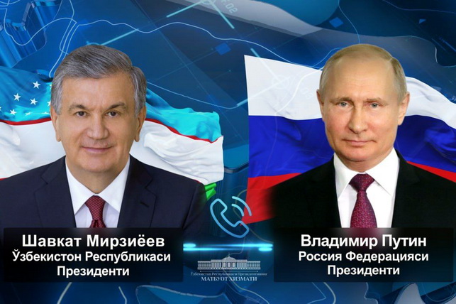 O‘zbekiston va Rossiya yetakchilari telefon orqali muloqot qildilar