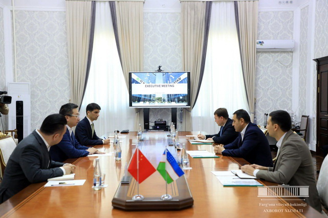 Фарғона вилояти ҳокими "Huawei Tech. Investment Tashkent" таъсисчиси Чэнь Цзякайни қабул қилди