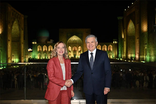 Italiya Bosh vaziri Registon ansambli va "Boqiy shahar" majmuasi bilan tanishdi
