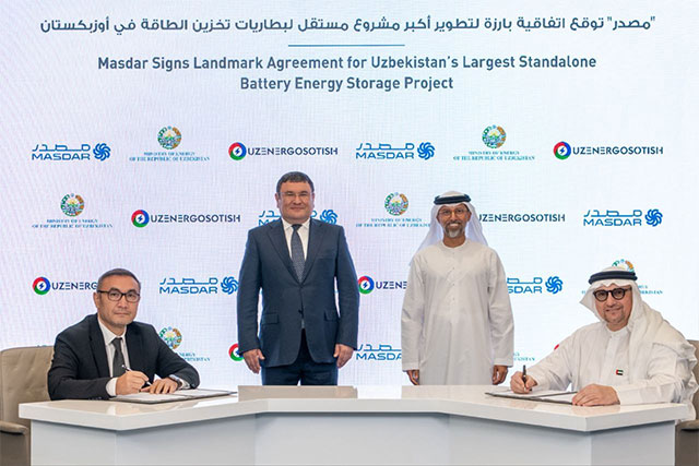 Masdar Signs Landmark Agreement for Uzbekistan’s Largest Standalone Battery Energy Storage Project