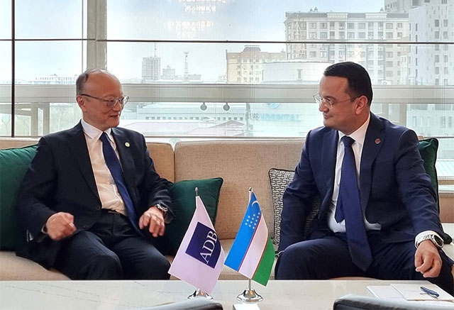 Meeting Held in Bishkek Between Head of Uzbekistan’s Ministry of Investments, Industry, and Trade and ADB President