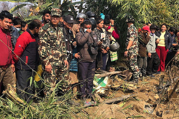 Passenger plane crashes in the Himalayas