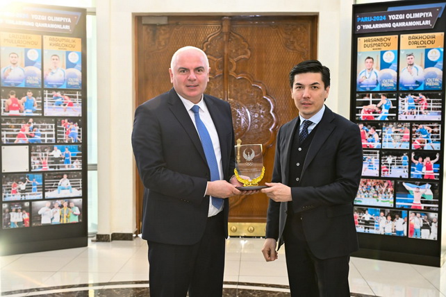 Oybek Qosimov Gruziya sport vaziri Shalva Gogoladze bilan hamkorlik istiqbollarini muhokama qildi