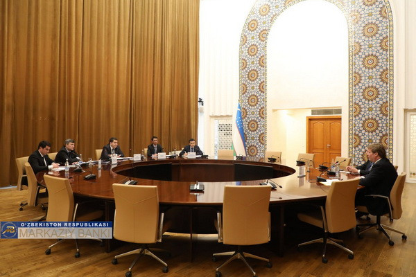 A meeting takes place at the Central Bank of Uzbekistan with representatives of Commerzbank