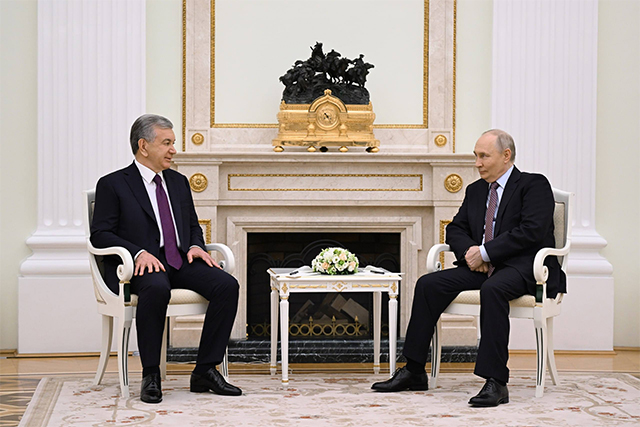 Mirziyoyev, Putin Discuss Strategic Partnership Ties