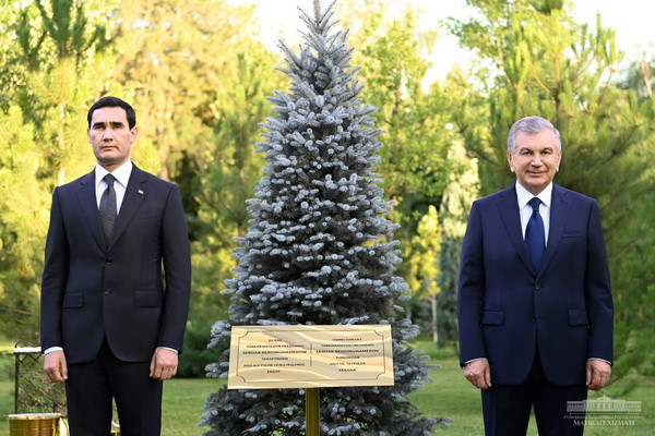 President of Turkmenistan plant a tree on the Alley of Honored Guests
