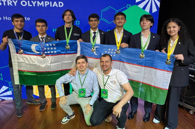 O‘zbekiston terma jamoasining uch nafar o‘quvchisi 59-Xalqaro Mendeleyev kimyo olimpiadasida oltin medalni qo‘lga kiritdi