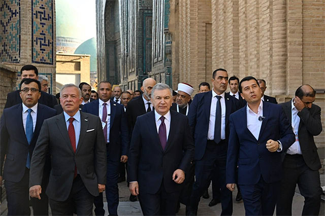 Iordaniya Podshohi Samarqandning tarixiy obidalari bilan tanishdi