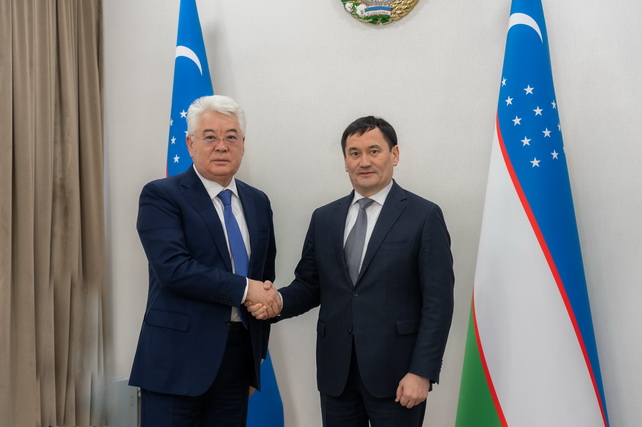 O‘zbekiston transport vazirining Qozog‘iston elchisi bilan uchrashuvi
