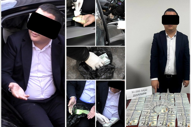 В Ташкентской области задержан банковский сотрудник за попытку получения взятки в $110 000