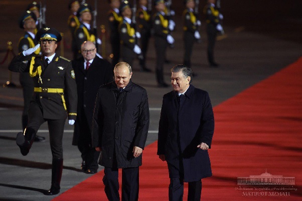 The President of Russia arrives in Tashkent