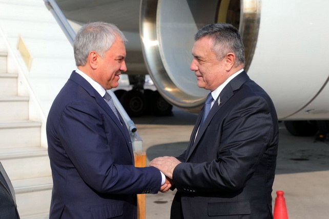 Rossiya Federatsiyasi Federal Majlisi Davlat Dumasi Raisi boshchiligidagi delegatsiya Toshkentga keldi
